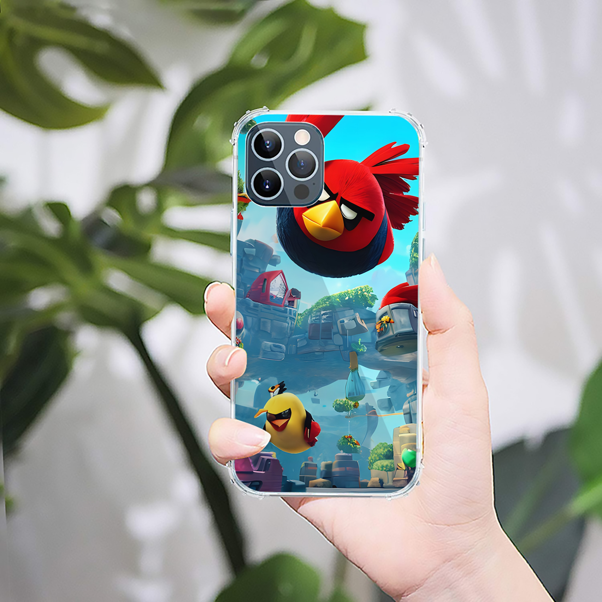 （画像用） Angry Birds アングリーバード 【iPhone 12シリーズ対応】透明スマホケース（クリアソフトケース）